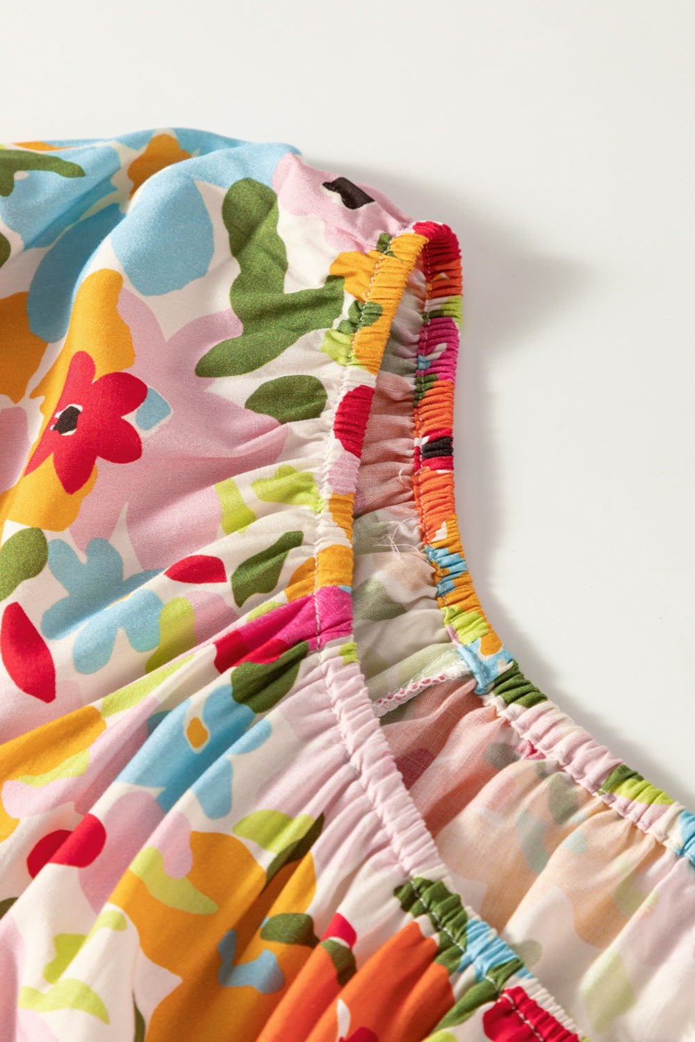 Printed Round Neck Half Sleeve Blouse - Luminous Bear