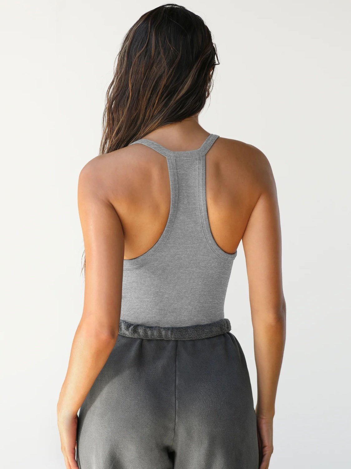 Scoop Neck Wide Strap Tank - Luminous Bear