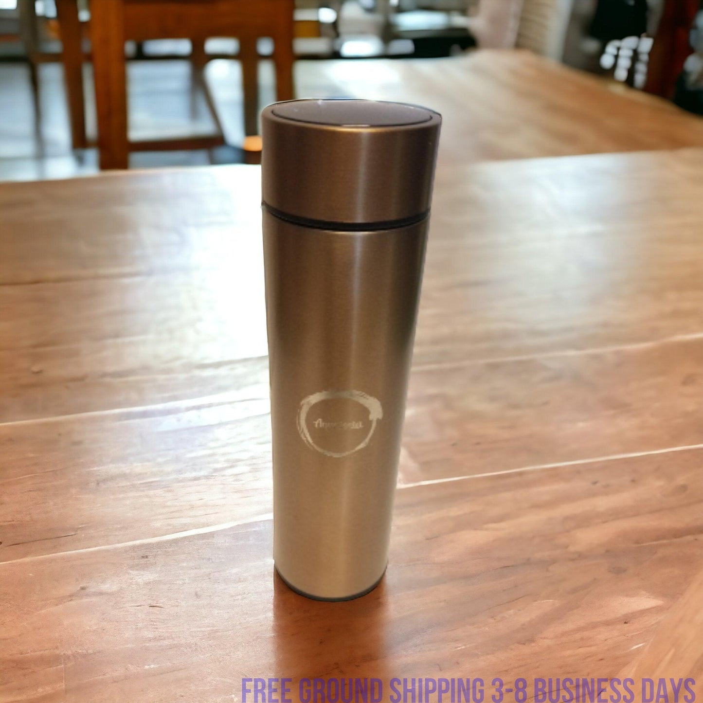 Aqualeeta Smart Digital LED 16oz Steel insulated Fahrenheit Temperature Reader. Ship from USA